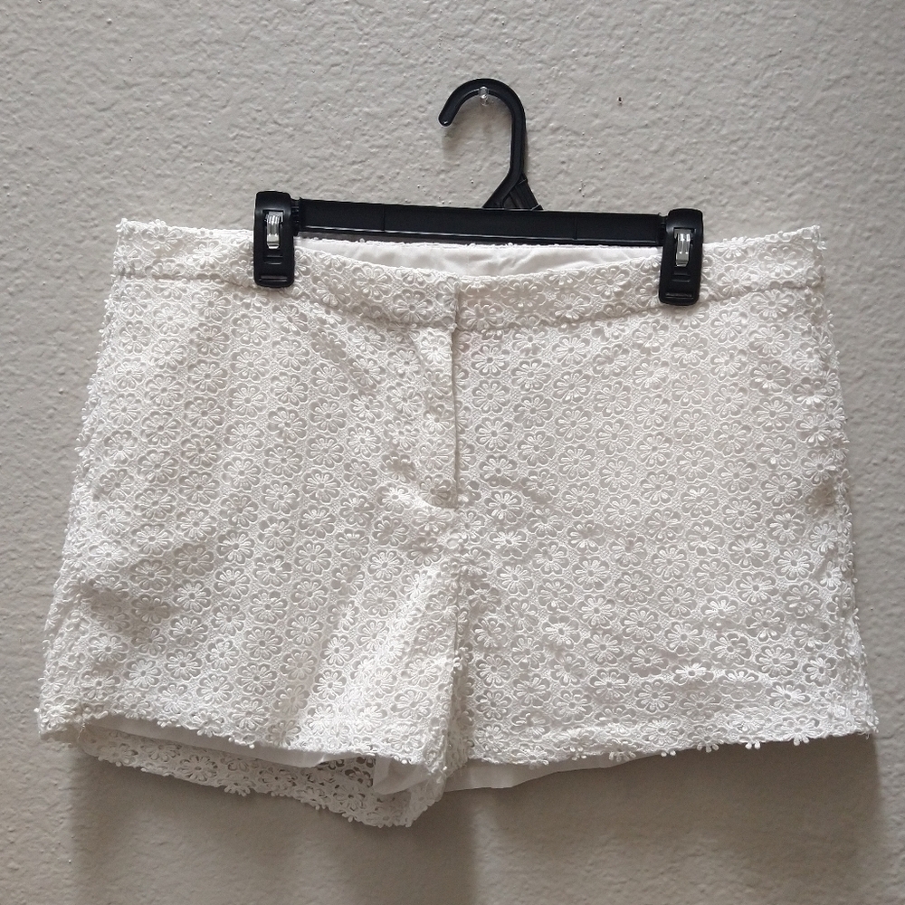 Joe Fresh White Lace Women Shorts
